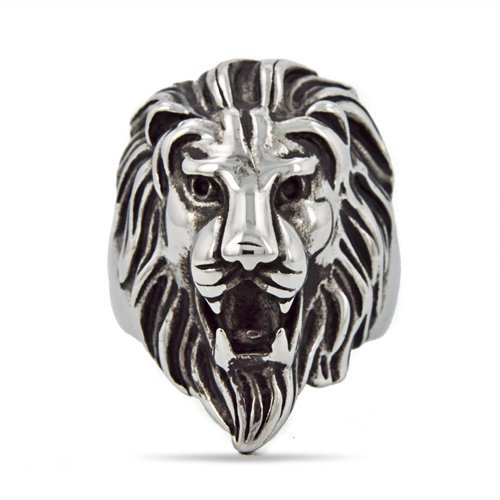 Lion Head Stainless Steel Ring 81-639S