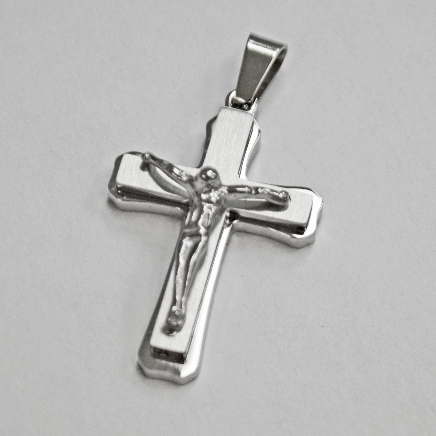 Crucifix Cross Stainless Steel Pendant 86-2205S
