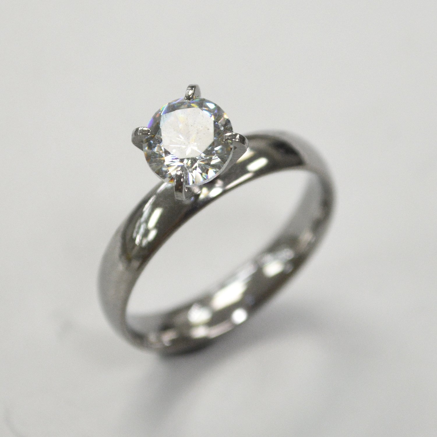 CZ Stone Stainless Steel Ring 81-1379S