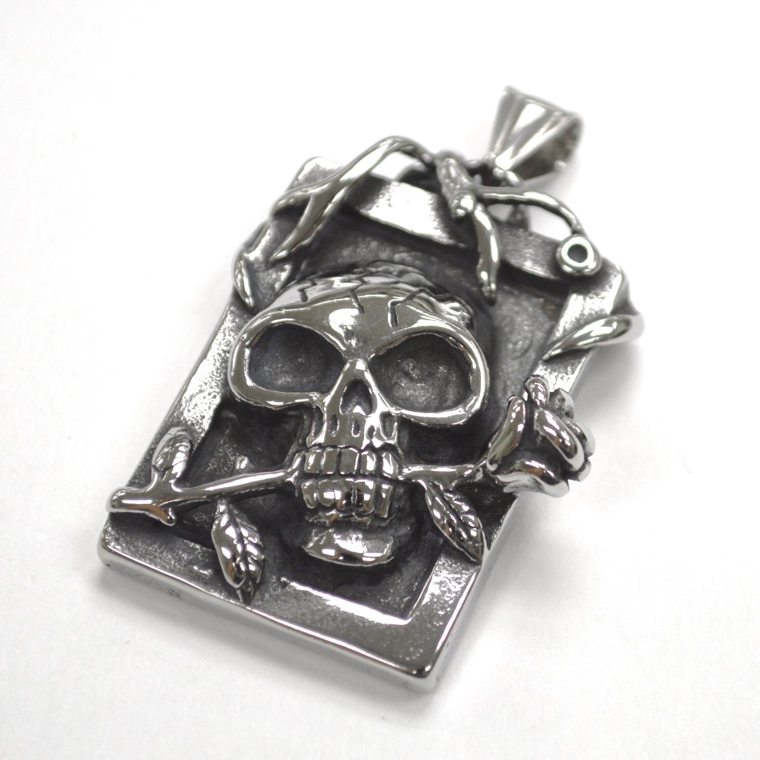 Skull Rose Stainless Steel Pendant 86-2964