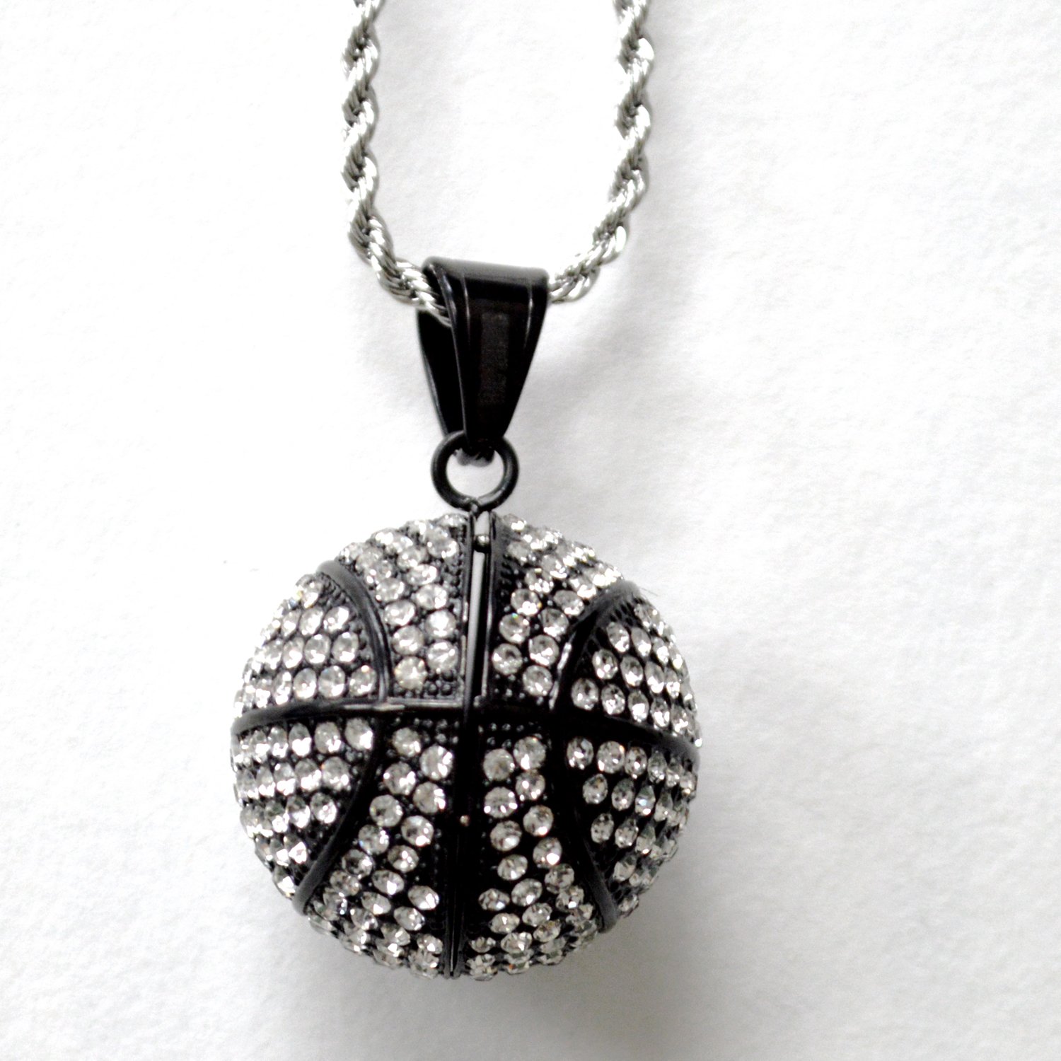 Basketball Black Plated Stainless Steel Pendant 86-2620