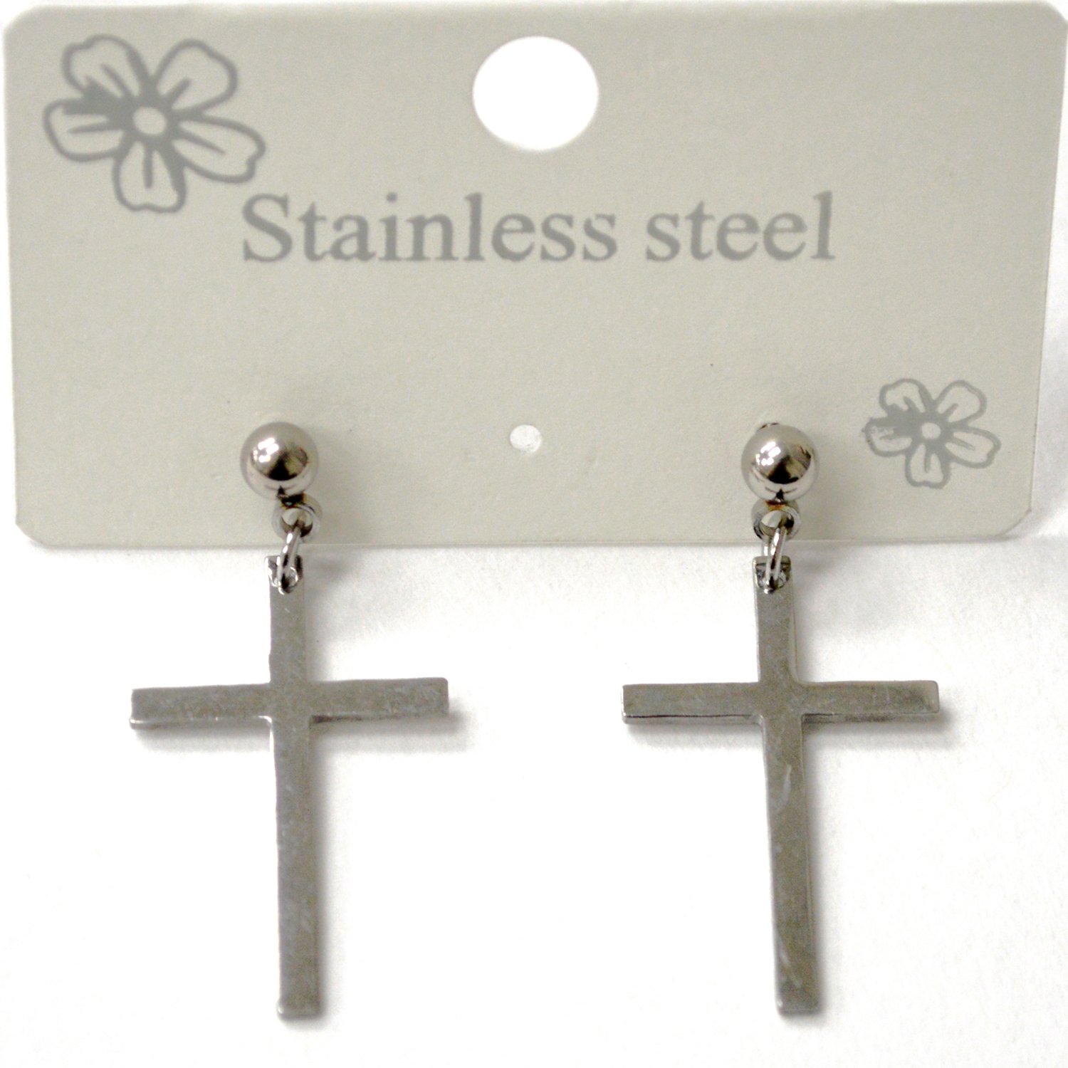 Cross Dangling Post Earrings  83-759S