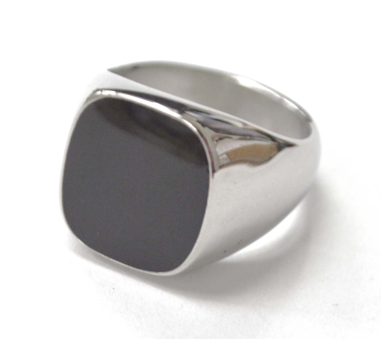 Black Stone Shiny Finished  Ring 81-1362S
