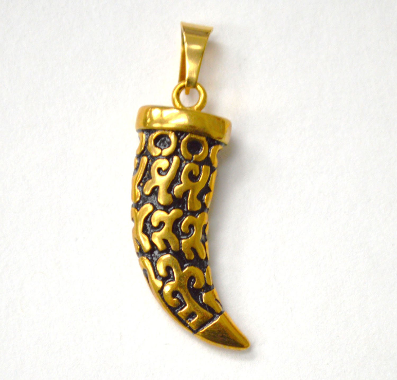 Italian Horn Gold Plated Pendant 86-2884G