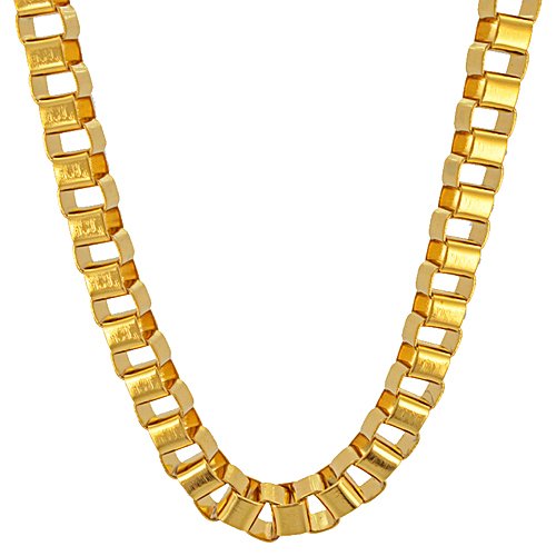 6mm Box Gold IP Plate Chain 85-134G-6