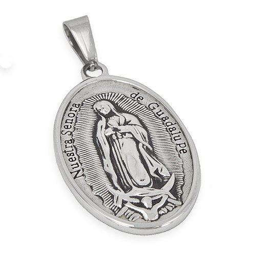 Sn De Guadalupe Stainless Steel Pendant 86-1822