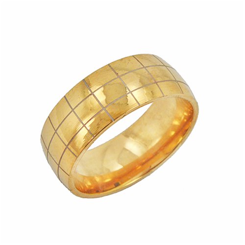 Gold IP Plate Ring (8mm) 81-944