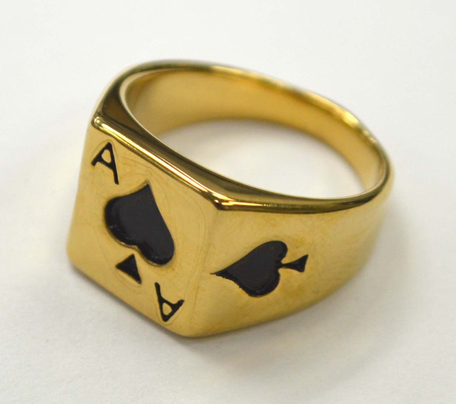 Playing Card Gold Plated  Ring 81-1245G