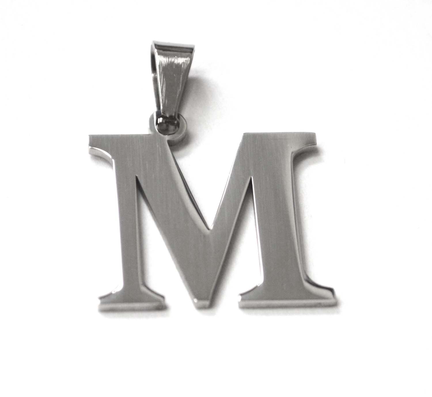 M Initial Stainless Steel Pendant 86-278-M