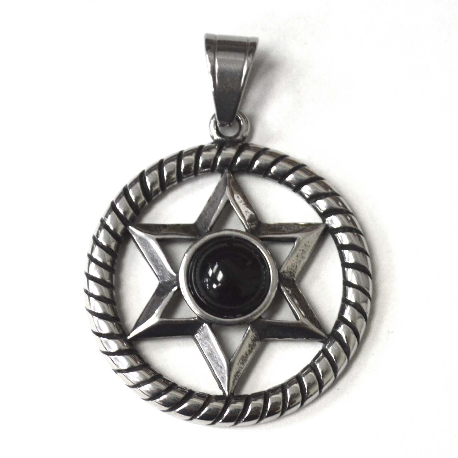 Star of David Stainless Steel Pendant 86-2433