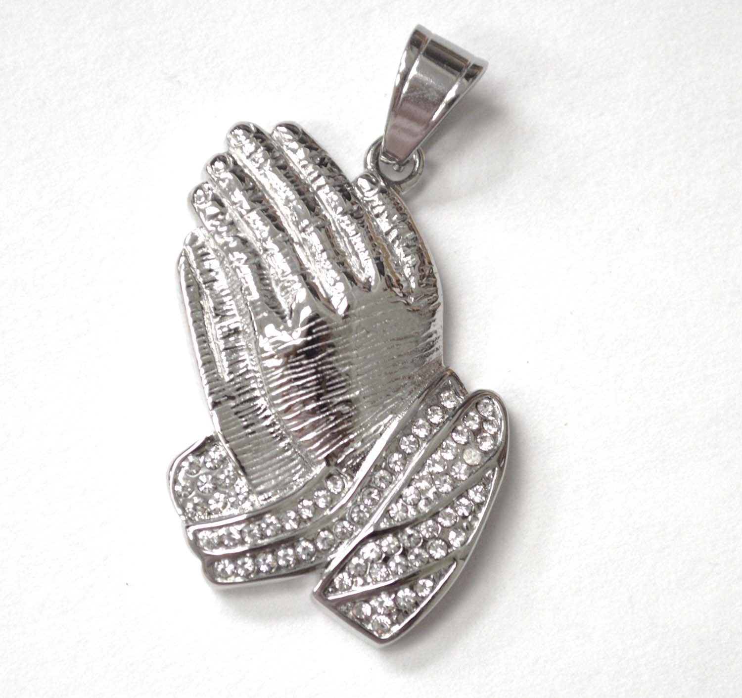 Praying Hand Stainless Steel Pendant 86-2597