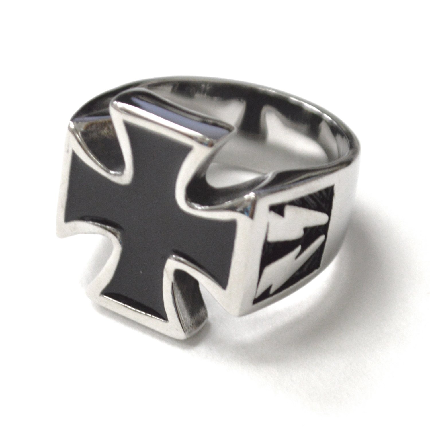Maltese Cross Stainless Steel Ring 81-1663