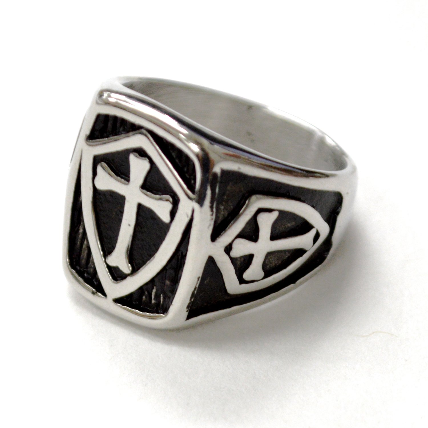 Templar Shield Stainless Steel Ring 81-1670