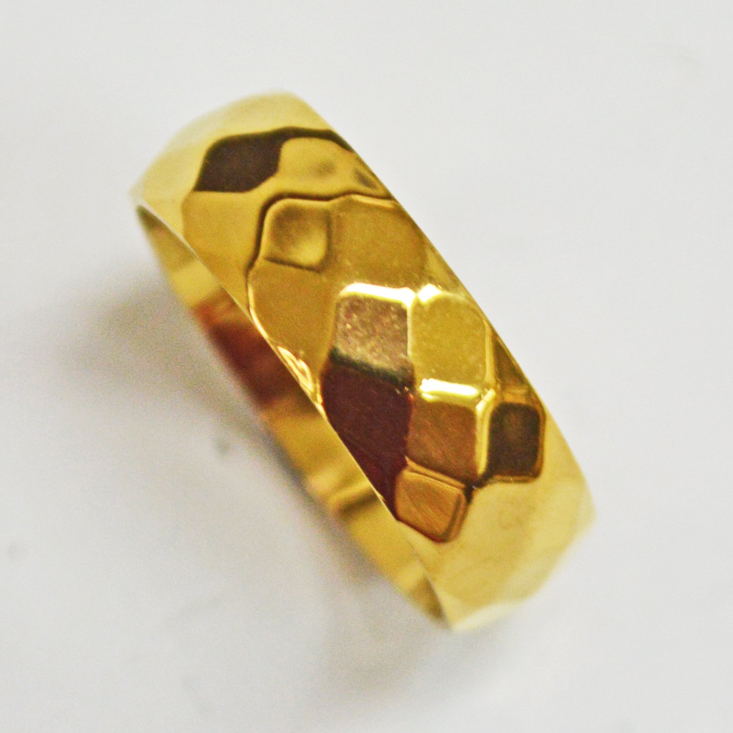 7mm Diamond Cut Gold Plated Ring  81-1321G-7