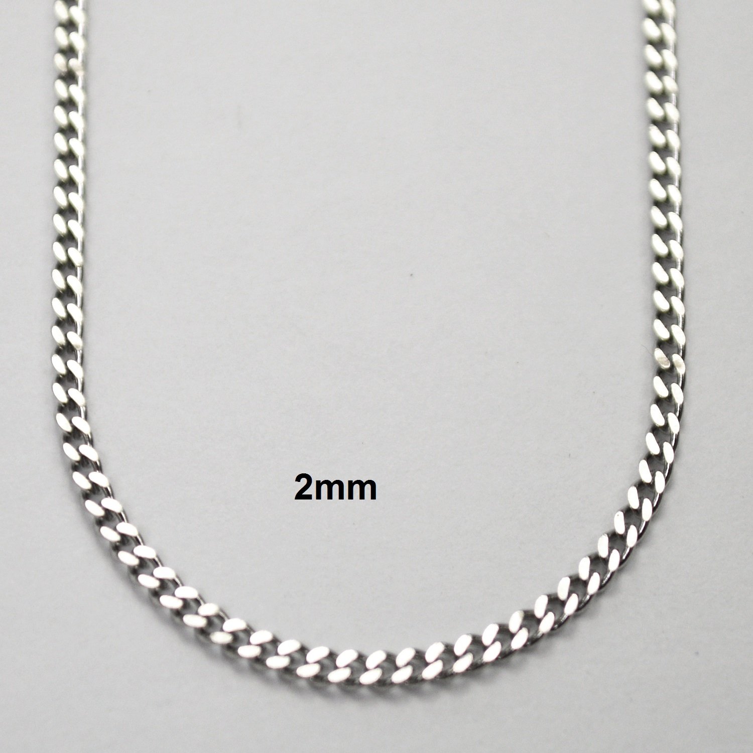 2mm Cuban Stainless Steel 85-239-2 (10/pkg)