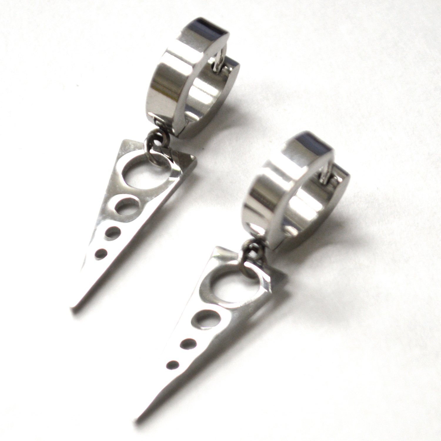 Huggies Dangling Stainless Steel Earrings 83-783S