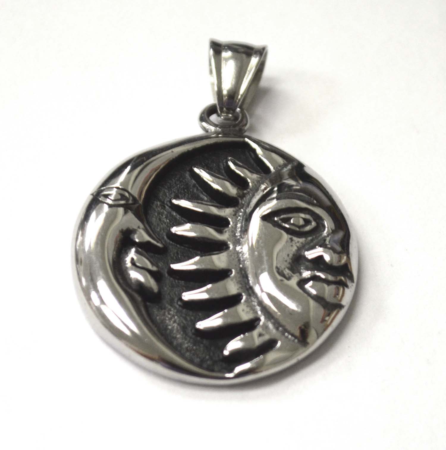 Half Moon and Sun Face Pendant 86-2378