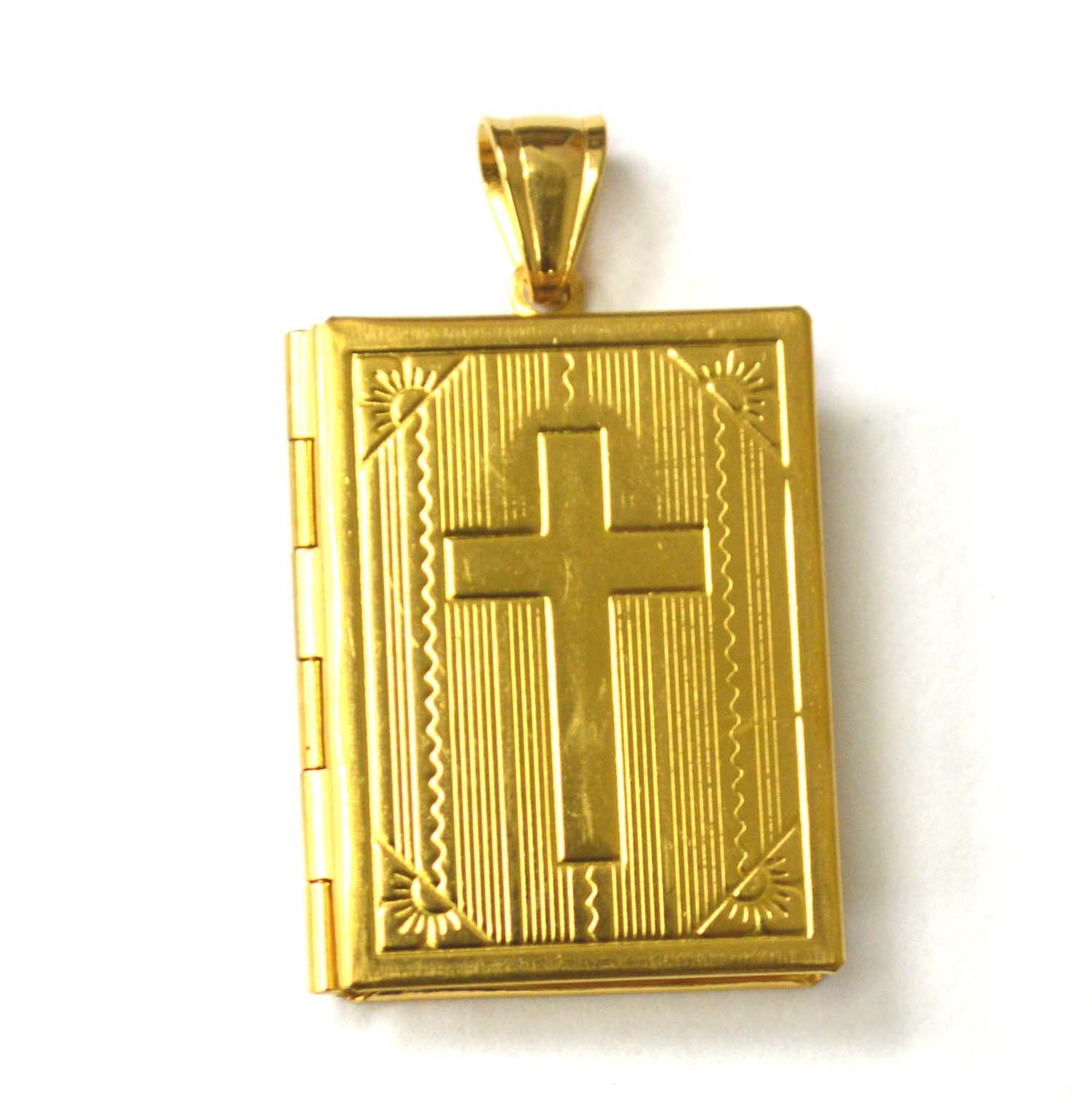 Prayer Book Locket Gold Plated 86-2472G