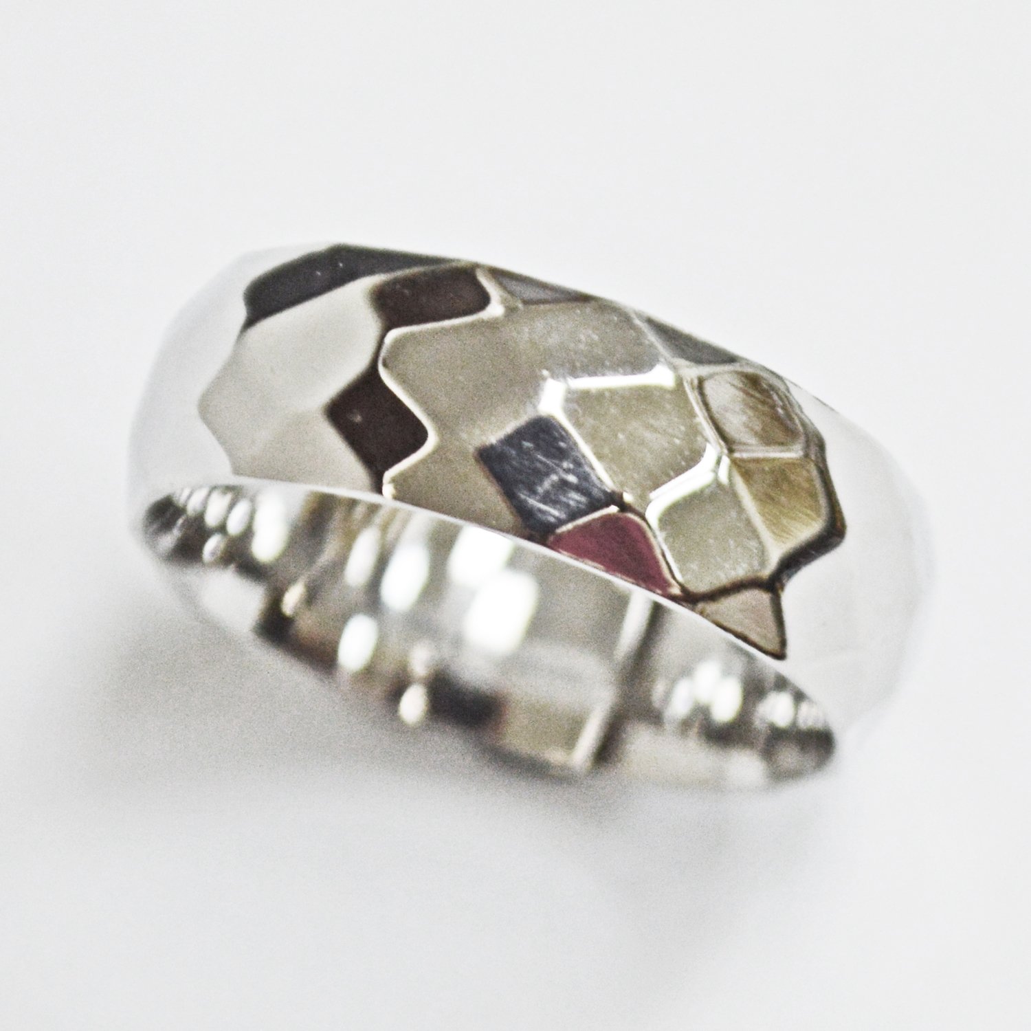 7mm Diamond Cut Stainless Steel Ring 81-1321S-7