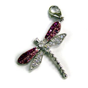Dragonfly CZ Stone Pendant Sterling Silver 562117