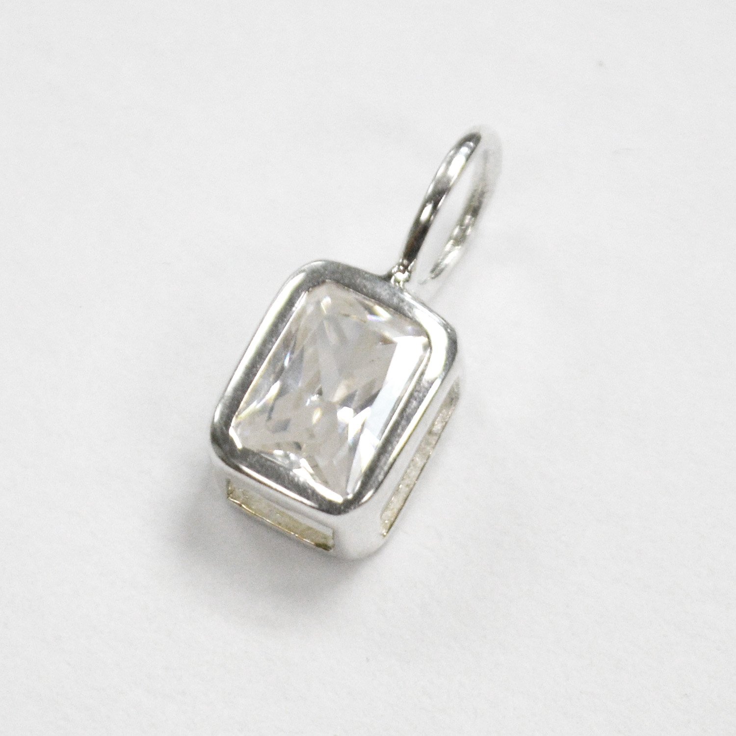 CZ Stone Pendant Sterling Silver 562041