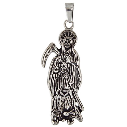 Santa Muerte Stainless Steel Pendant 86-1355