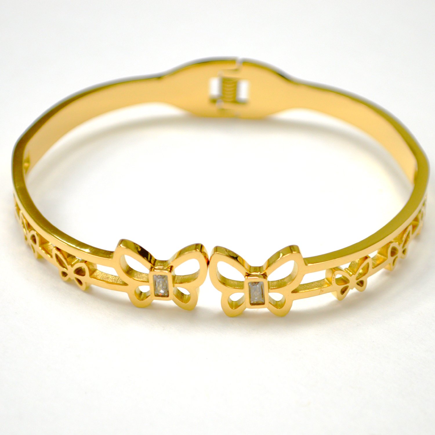 Butterfly Gold Plated Bangle 84-1925G