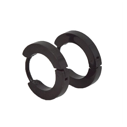 BLACK HUGGIE EARRINGS 83-630B