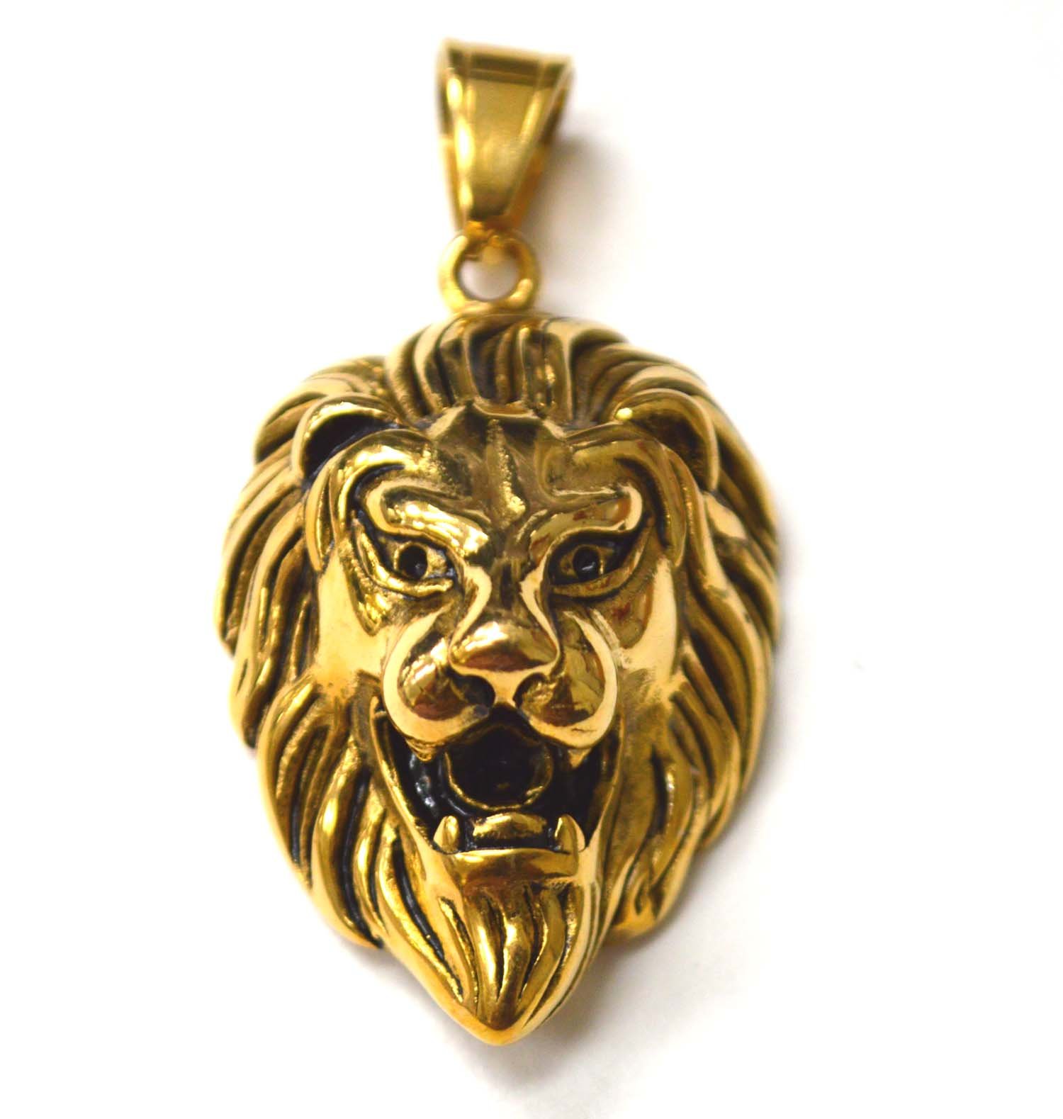 Lion Head Gold Plated Pendant 86-685G