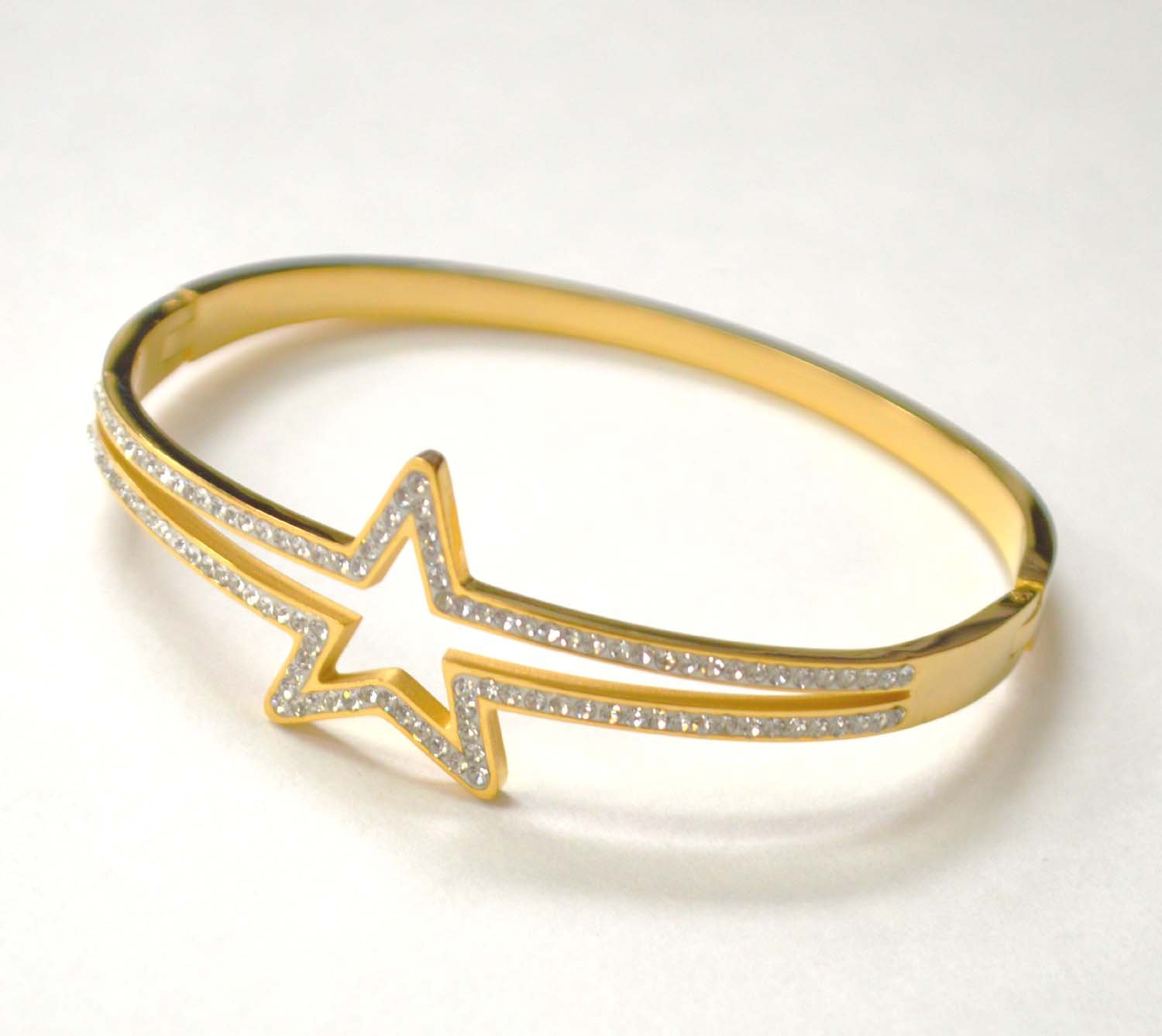 Star Gold IP Plated Bangle 84-1837G