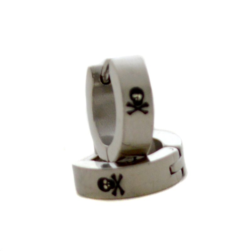 Crossbone Skull Huggies Earring 83-249S