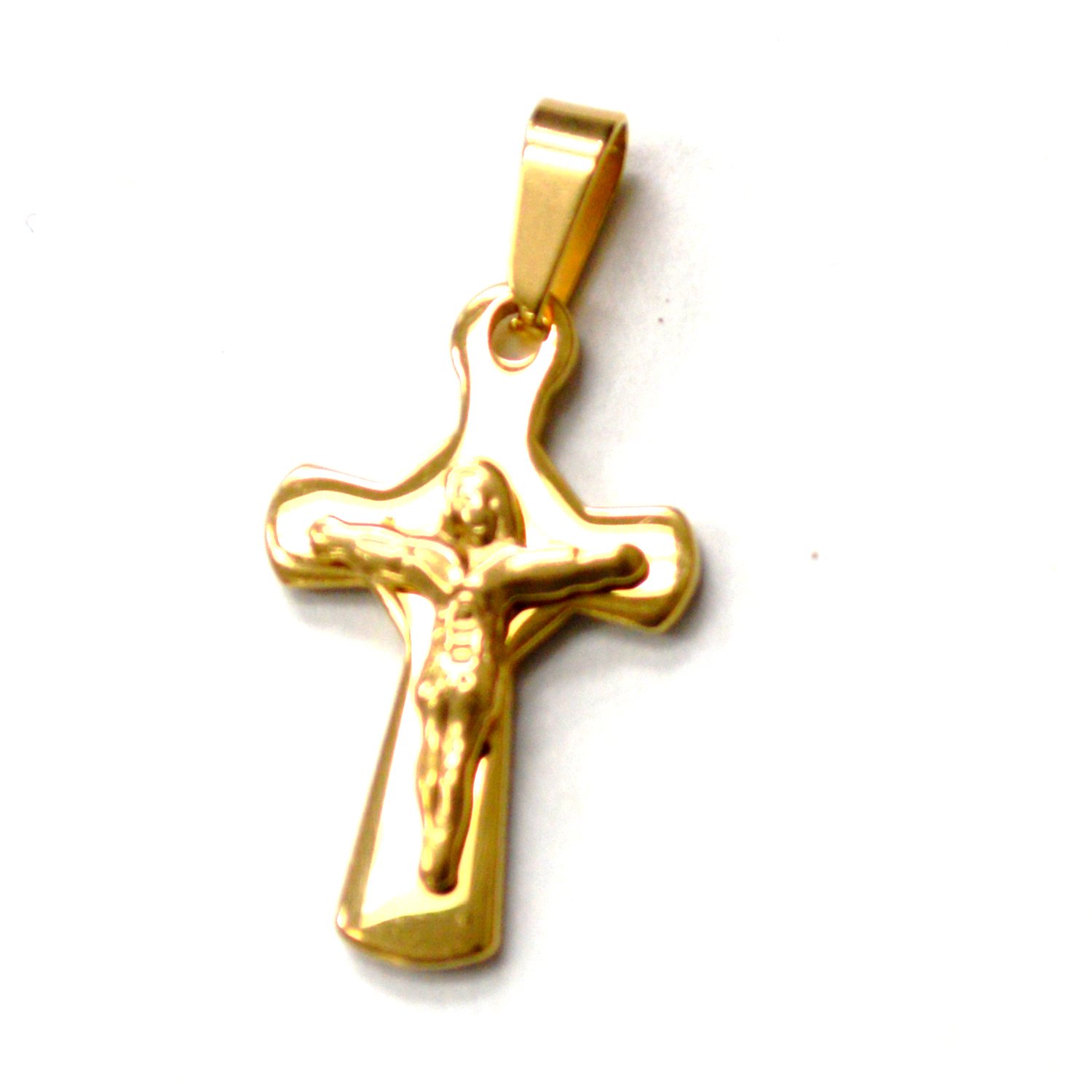 Crucifix Cross Gold Plated Pendant 86-2896G