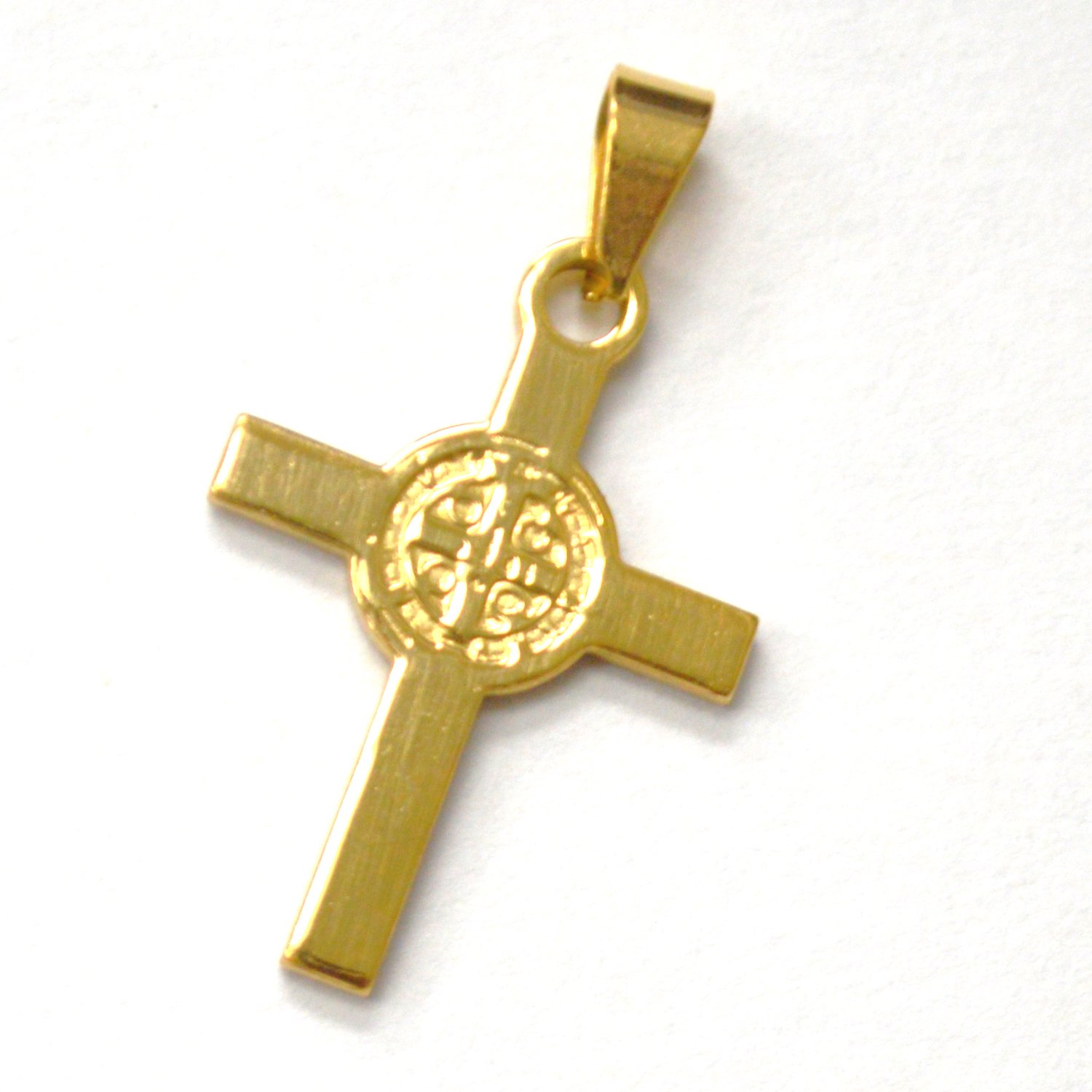 San Beneto Cross Gold IP Plated Pendant 86-2513G