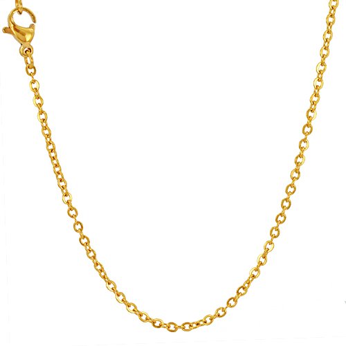 2mm Flat anchor Gold IP Plate Chain 85-212G (10/pkg)