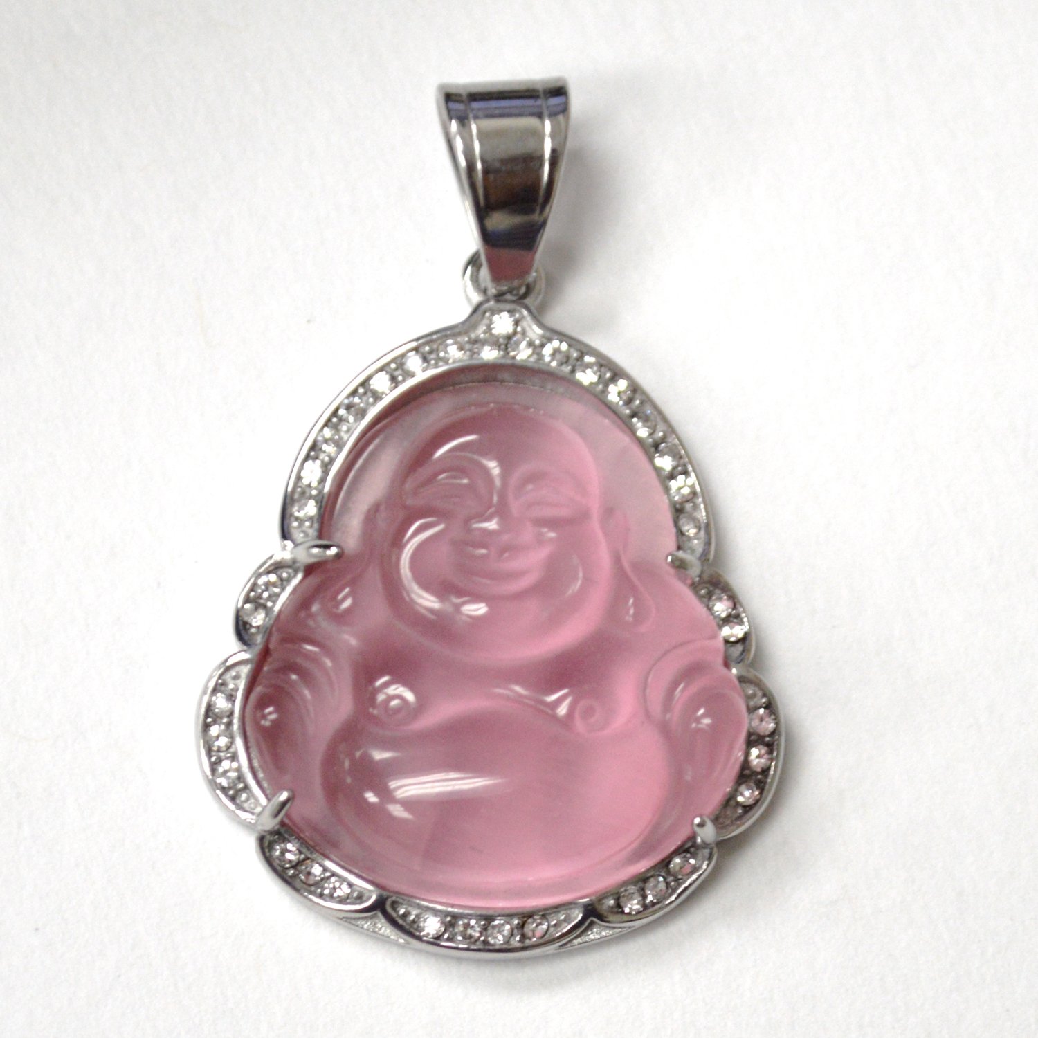 Buddha Stainless Steel Pendant 86-2892S-Pink