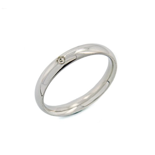 Plain Band with CZ Ring (3mm) 81-690-3