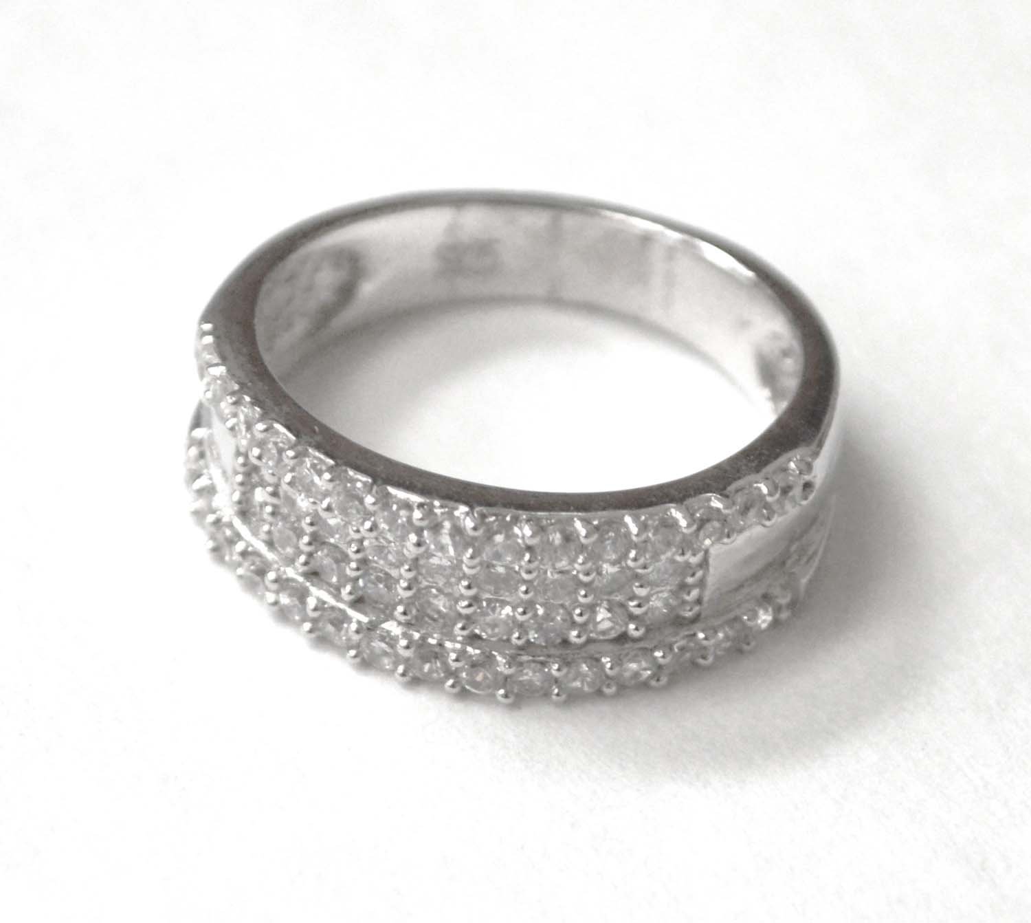 CZ Stone Ring Sterling Silver 51-2091