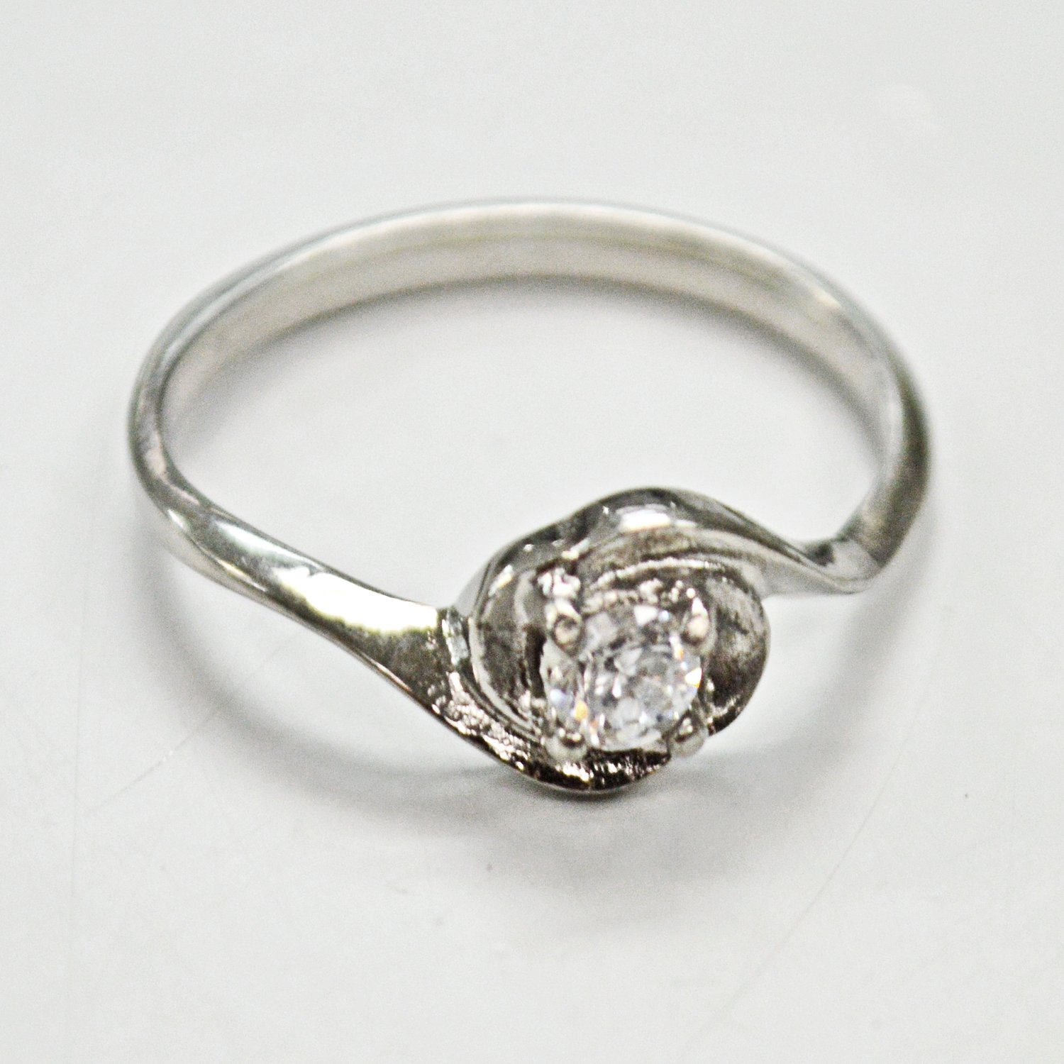 CZ Stone Stainless Steel Ring  81-1198