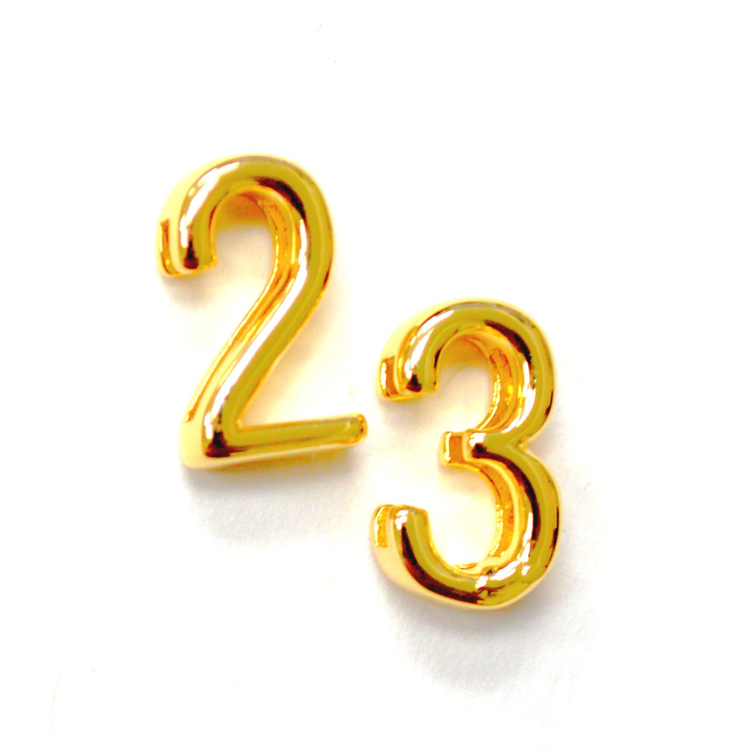 Numbers Laminated Gold Plated Pendant 86-3133G