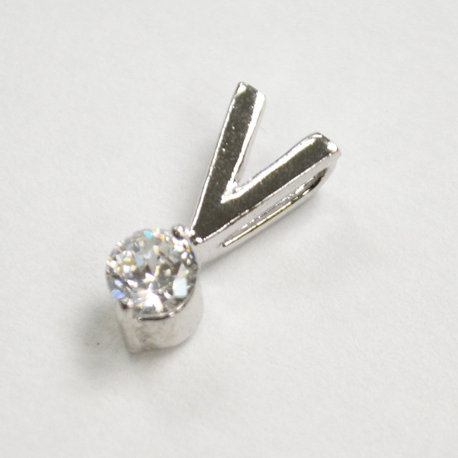 CZ Stone Pendant Sterling Silver 562062