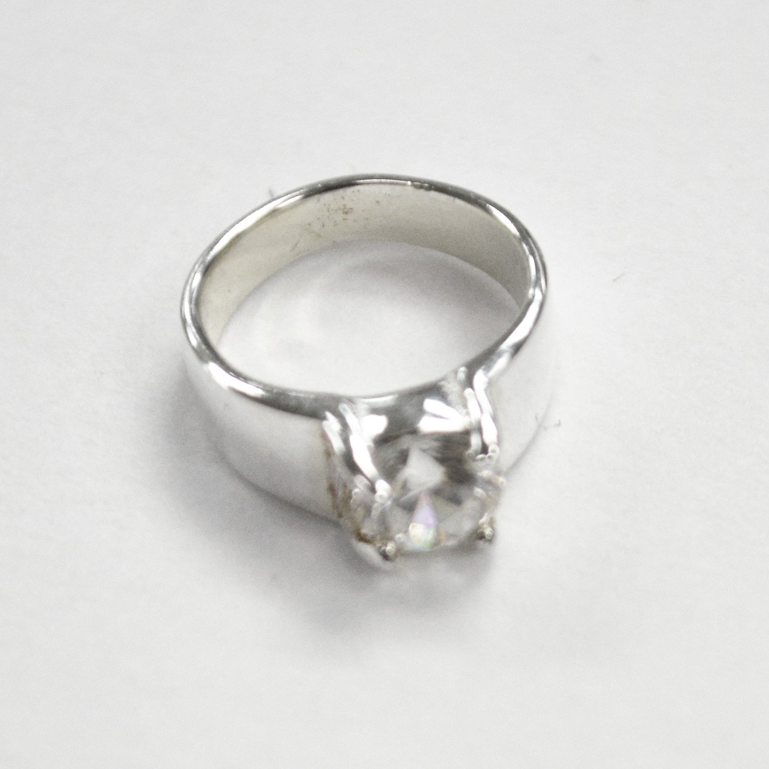 CZ Stone Pendant Sterling Silver 562083