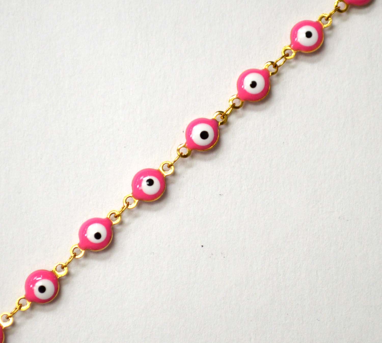 Eye Gold IP Plated Bracelet 84-1815G Pink (3 pcs/pkg)