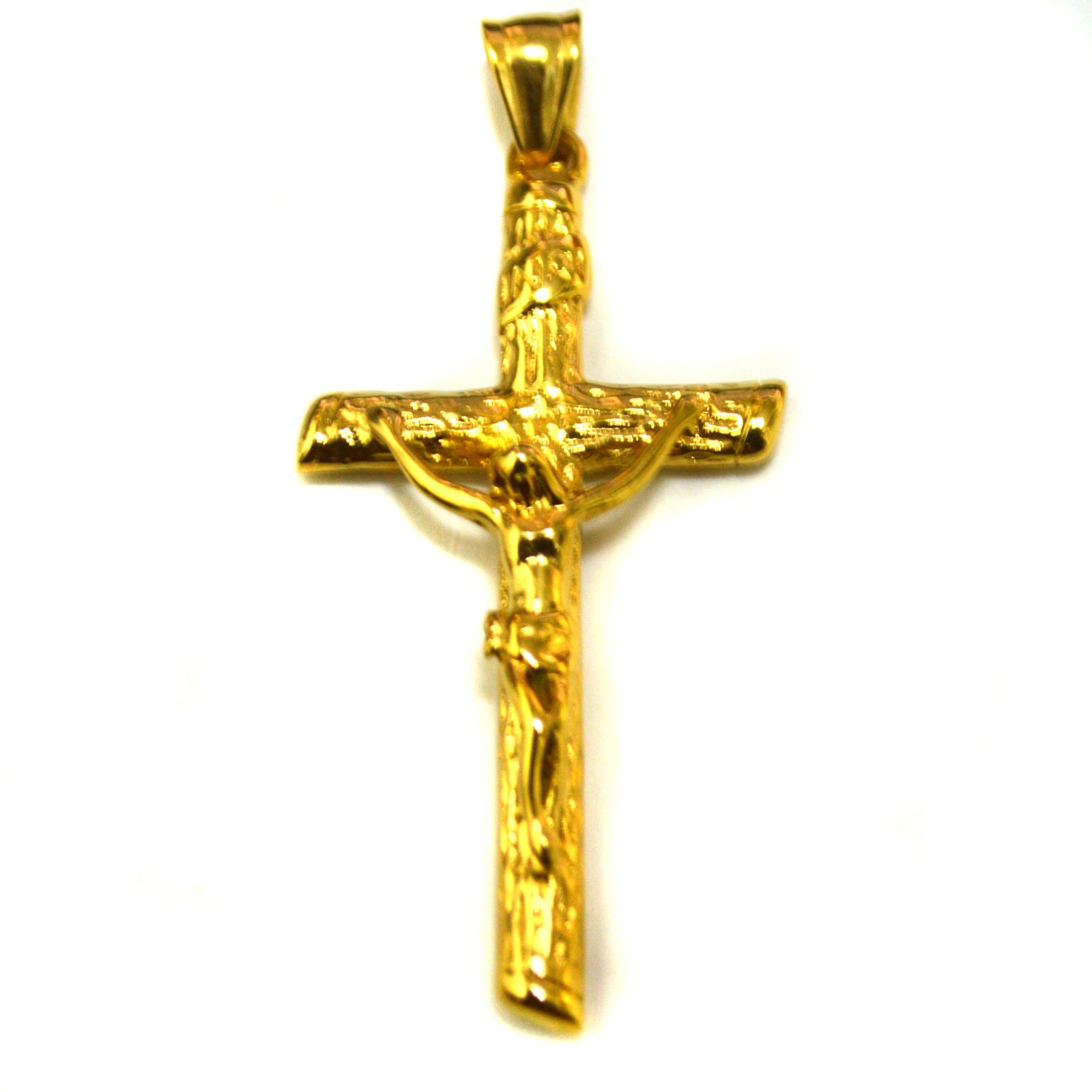 Crucifix Cross Gold IP Plated Pendant 86-2224G
