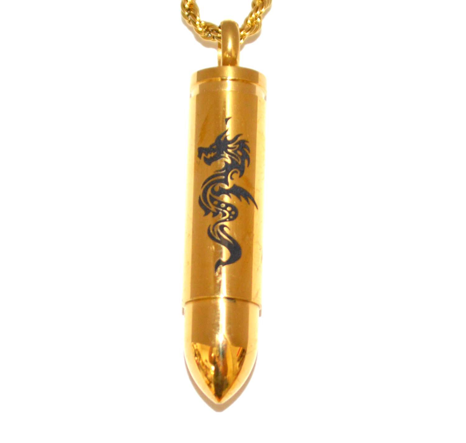 Bullet Gold Plated Screw Top Pendant 86-184G