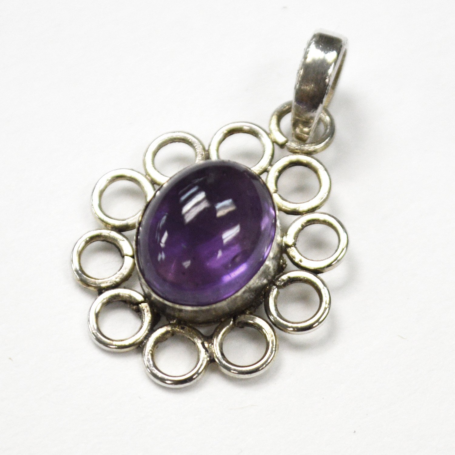 Amethyst Stone Pendant Sterling Silver 563001