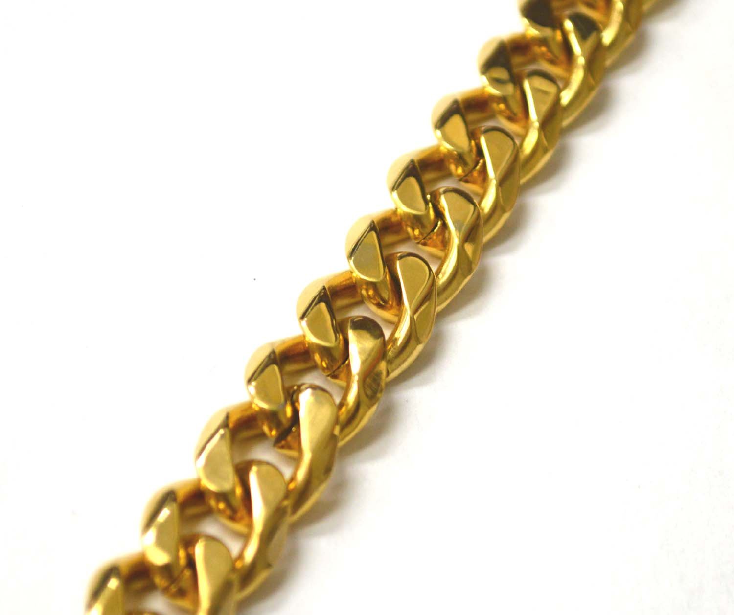 13mm Gold Plated  Miami Cuban Bracelet 84-239G-Mia-13