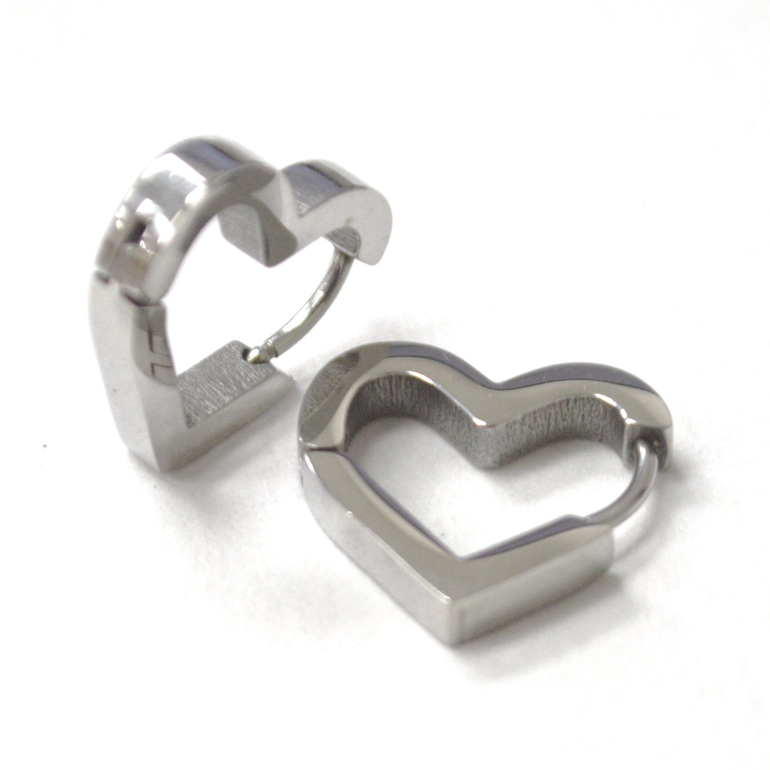 Heart Shape Huggies Earrings 83-813-Sm