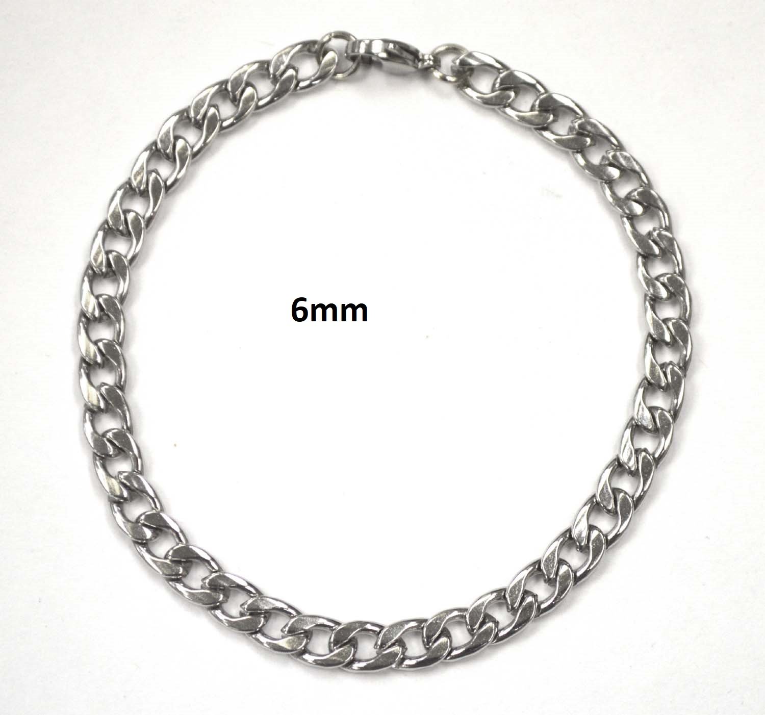 6mm Curb Stainless Steel Bracelet 84-162-6