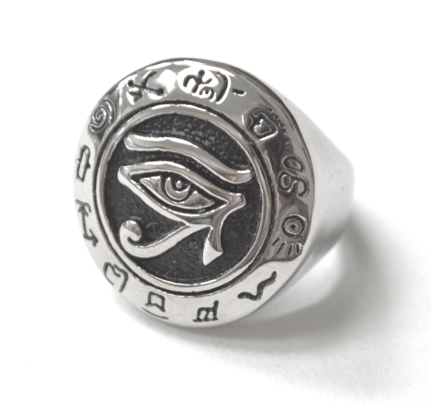 EYE OF HORUS Stainless Steel Ring 81-1571S-L