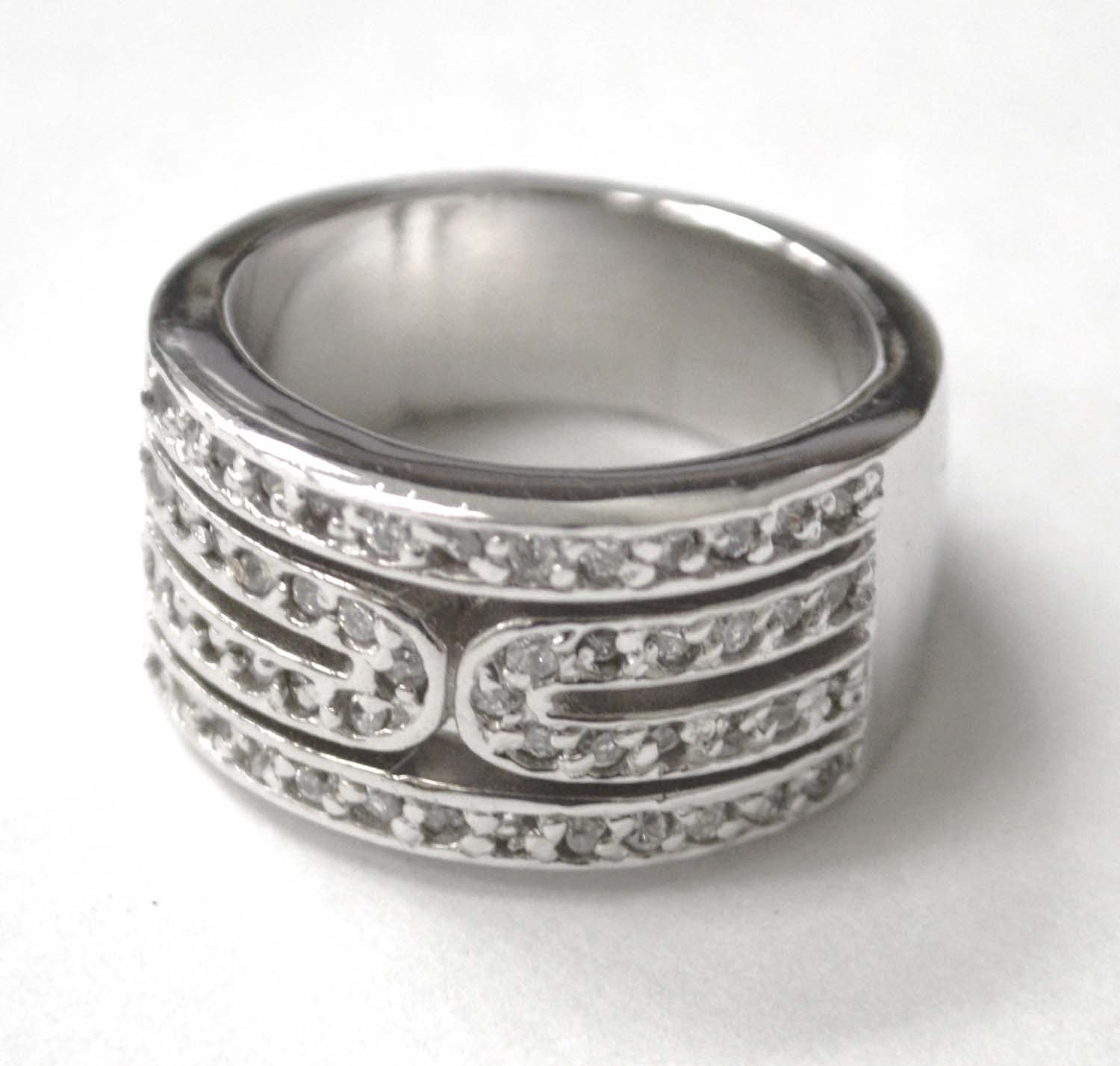 CZ Stone Ring Sterling Silver 51-2040